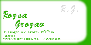 rozsa grozav business card